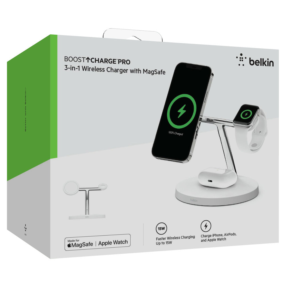 Base de carga Magsafe 3 en 1 Belkin Blanco - Macnificos