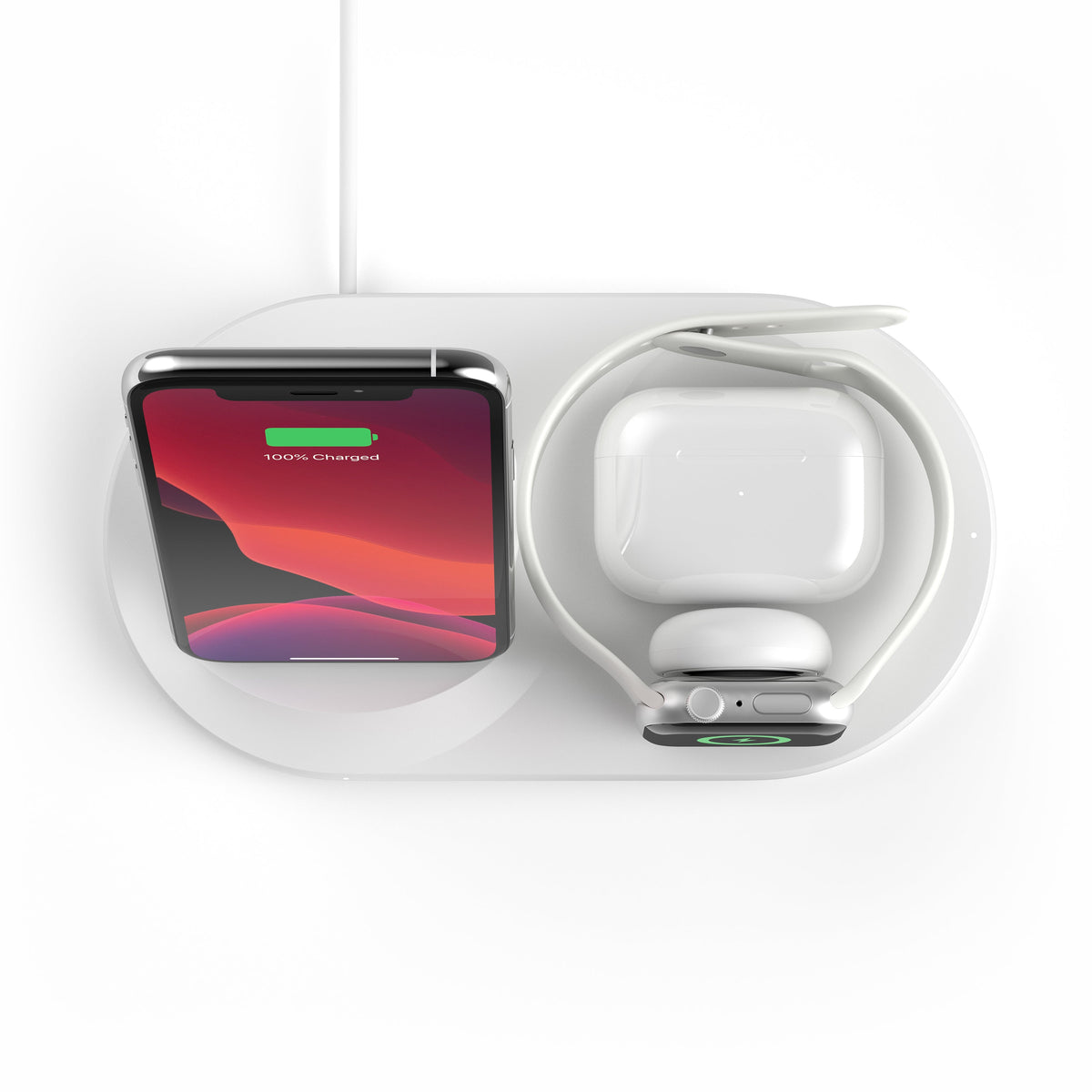 Base de carga inalámbrica Triple BOOST↑CHARGE™ 10W con adaptador de Belkin - Macnificos