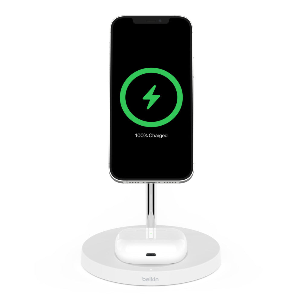 Base de carga con Magsafe 2-in-1 BOOST↑CHARGE™ PRO de Belkin Blanco - Macnificos