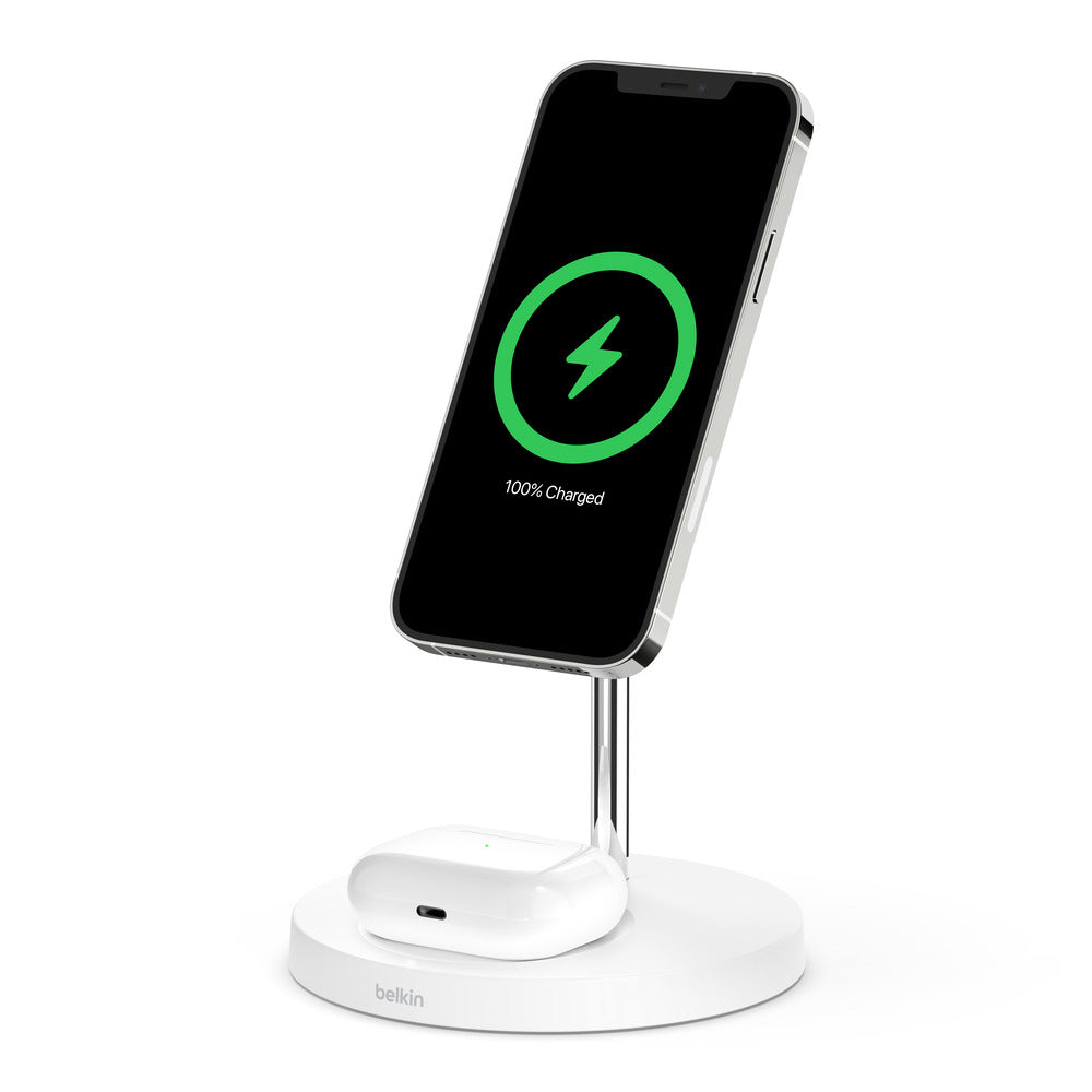Base de carga con Magsafe 2-in-1 BOOST↑CHARGE™ PRO de Belkin Blanco - Macnificos