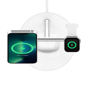 Base de carga Belkin BOOST↑CHARGE PRO Magsafe 3 en 1 de 15W blanco