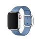 Apple Correa de Cuero con Hebilla moderna Plata para Apple Watch Series 4 40mm Azul