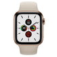 Apple Watch Series 5 | GPS + Cellular | 44mm | Caja de Acero Inoxidable Oro | Correa Deportiva Piedra | Talla S/M y M/L