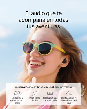 SoundForm Anywhere Auriculares Inalámbricos Crema | Belkin