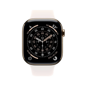 Apple Watch Series 11 (GPS + Cellular) - Caja de titanio en oro de 46 mm - Correa deportiva rosa rubor - Talla S/M
