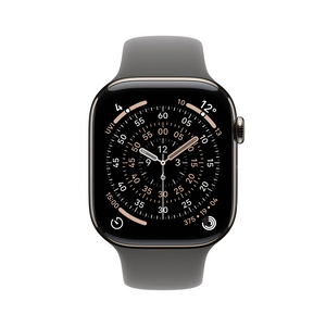 Apple Watch Series 11 (GPS + Cellular) - Caja de titanio natural de 42 mm - Correa deportiva gris piedra - Talla S/M