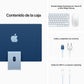 Apple iMac 24" 4,5K Chip M1 | 8 GB RAM | 512 GB SSD | CPU 8 núcleos | GPU 8 núcleos - Azul