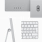 Apple iMac 24" 4,5K Chip M1 | 8 GB RAM | 256 GB SSD | CPU 8 núcleos | GPU 8 núcleos - Plata