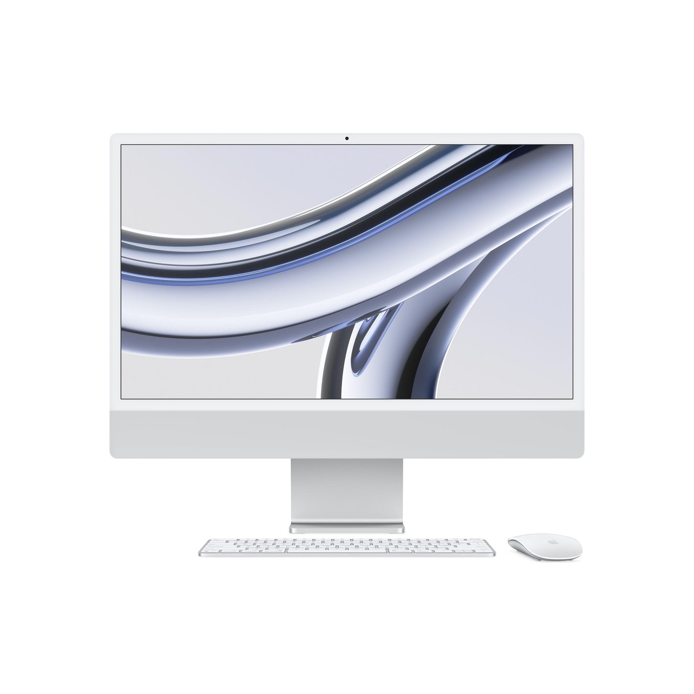 Apple iMac 24" 4,5K Chip M3 | 8 GB RAM | 256 GB SSD | CPU 8 núcleos | GPU 10 núcleos - Plata