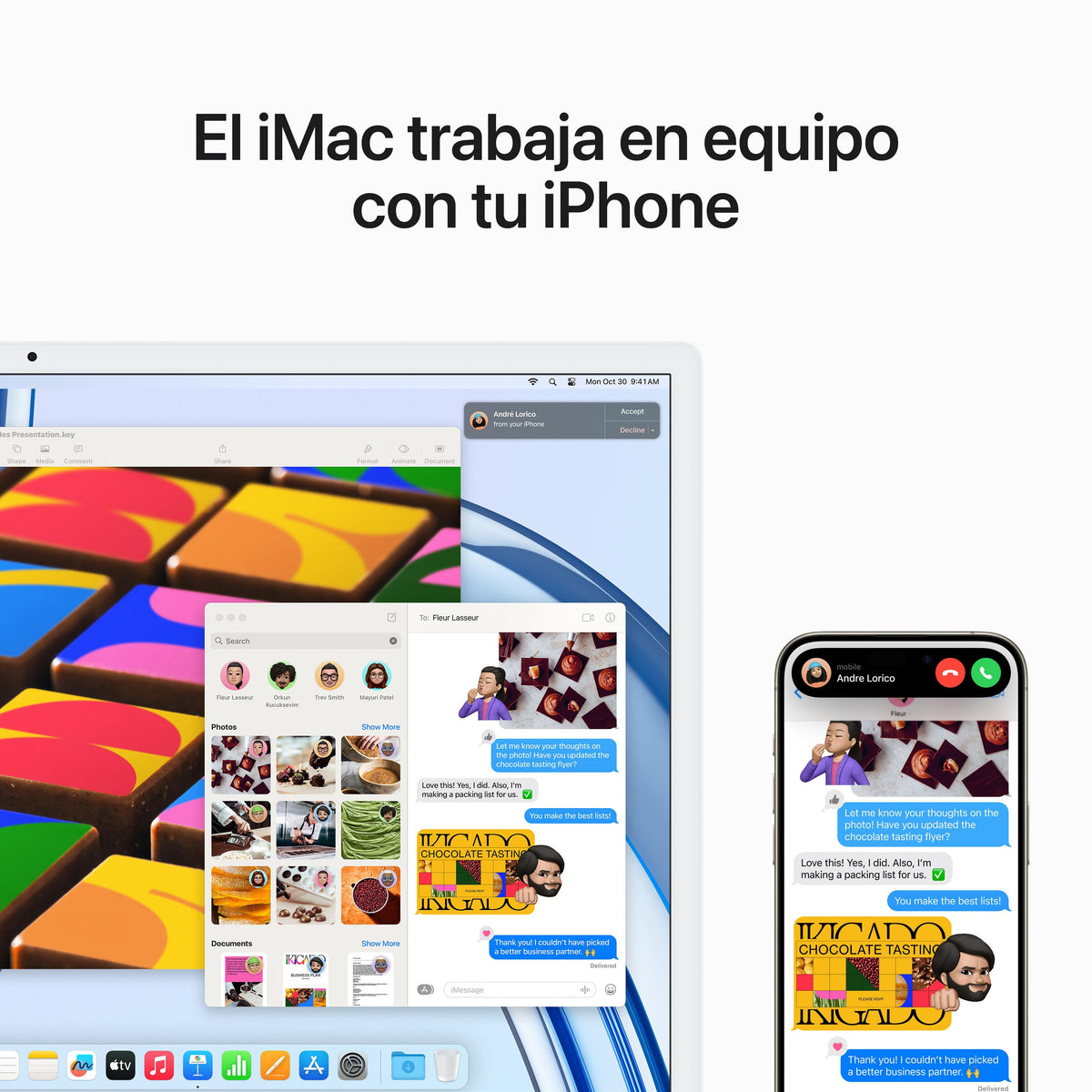iMac con pantalla Retina 4,5K 24 pulgadas Chip M3 de 8 núcleos y GPU de 10 núcleos, 8 GB, 512 GB SSD, Magic Keyboard con Touch ID, Sin Ethernet  - Plata - Macnificos