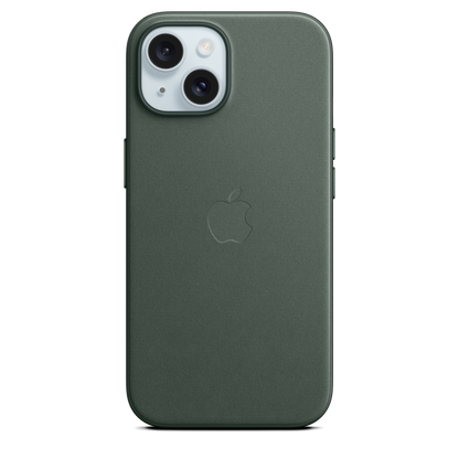 Funda de trenzado fino con MagSafe para el iPhone 15 - Verde perenne - Macnificos