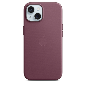 Funda de trenzado fino con MagSafe para el iPhone 15 - Rojo mora - Macnificos