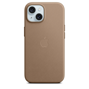 Funda de trenzado fino con MagSafe para el iPhone 15 - Marrón topo - Macnificos
