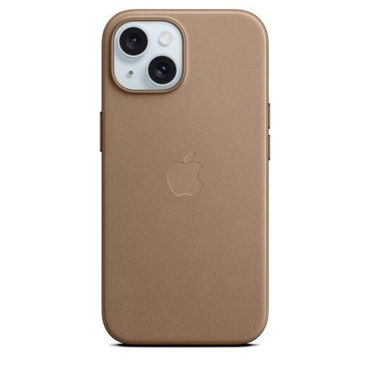 Funda de trenzado fino con MagSafe para el iPhone 15 - Marrón topo - Macnificos