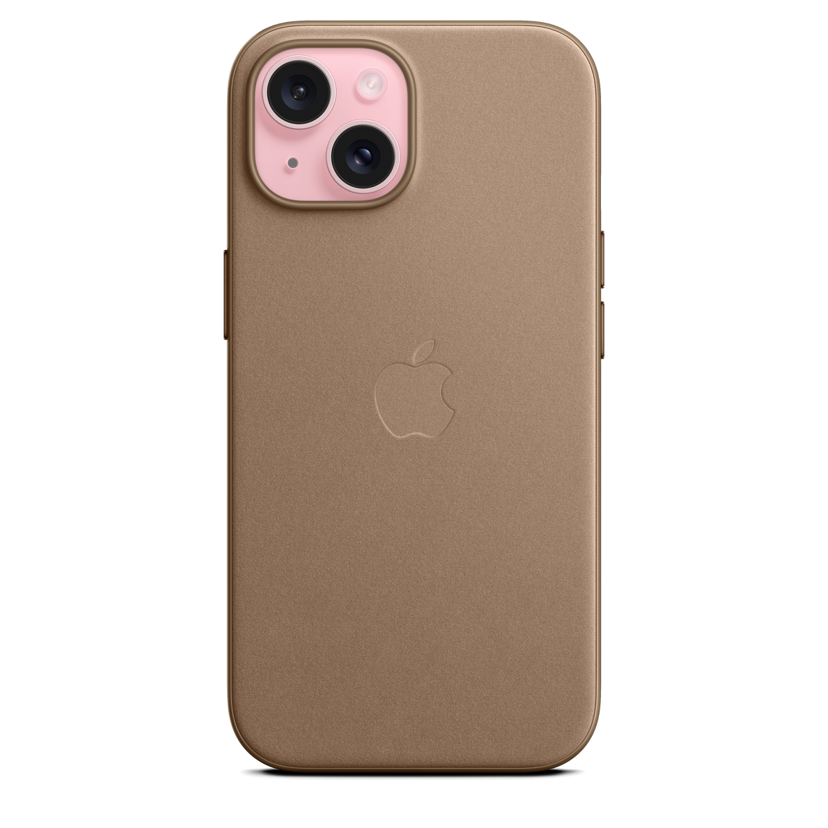 Funda de trenzado fino con MagSafe para el iPhone 15 - Marrón topo - Macnificos