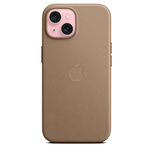 Funda de trenzado fino con MagSafe para el iPhone 15 - Marrón topo - Macnificos