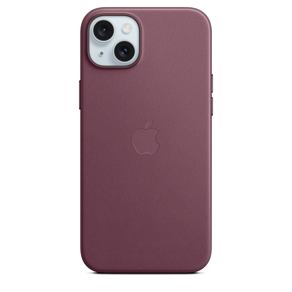 Funda de trenzado fino con MagSafe para el iPhone 15 Plus - Rojo mora - Macnificos