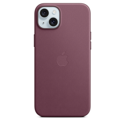 Funda de trenzado fino con MagSafe para el iPhone 15 Plus - Rojo mora - Macnificos