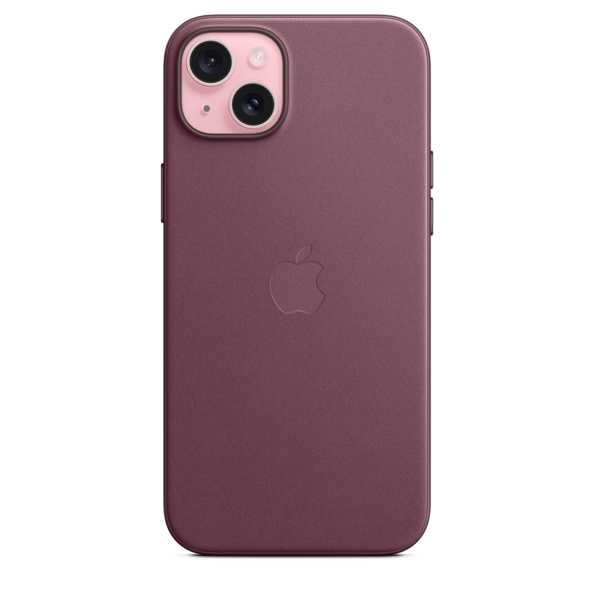 Funda de trenzado fino con MagSafe para el iPhone 15 Plus - Rojo mora - Macnificos