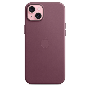 Funda de trenzado fino con MagSafe para el iPhone 15 Plus - Rojo mora - Macnificos
