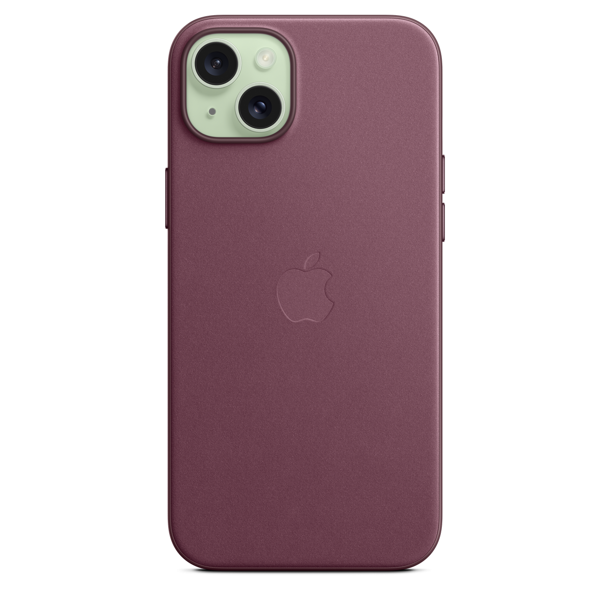 Funda de trenzado fino con MagSafe para el iPhone 15 Plus - Rojo mora - Macnificos