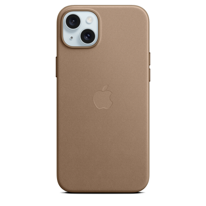 Funda de trenzado fino con MagSafe para el iPhone 15 Plus - Marrón topo - Macnificos