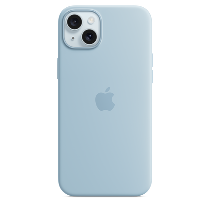 Funda de silicona con MagSafe para el iPhone 15 Plus - Azul claro - Macnificos