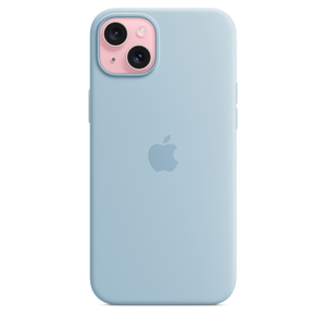 Funda de silicona con MagSafe para el iPhone 15 Plus - Azul claro - Macnificos