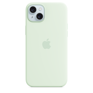Funda de silicona con MagSafe para el iPhone 15 Plus - Menta suave - Macnificos