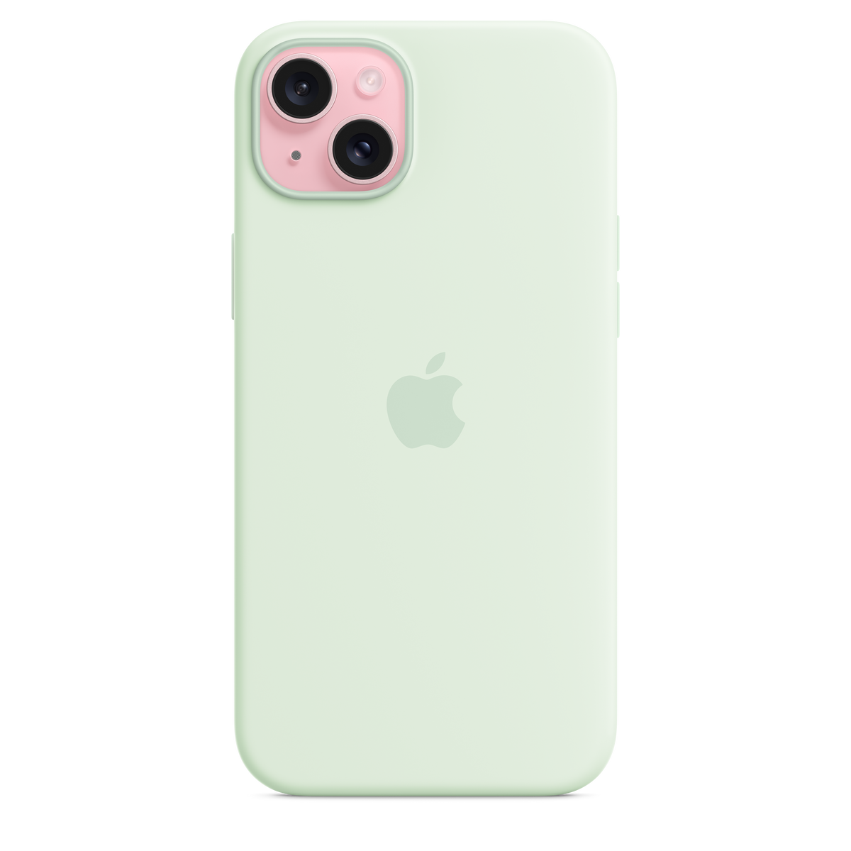 Funda de silicona con MagSafe para el iPhone 15 Plus - Menta suave - Macnificos