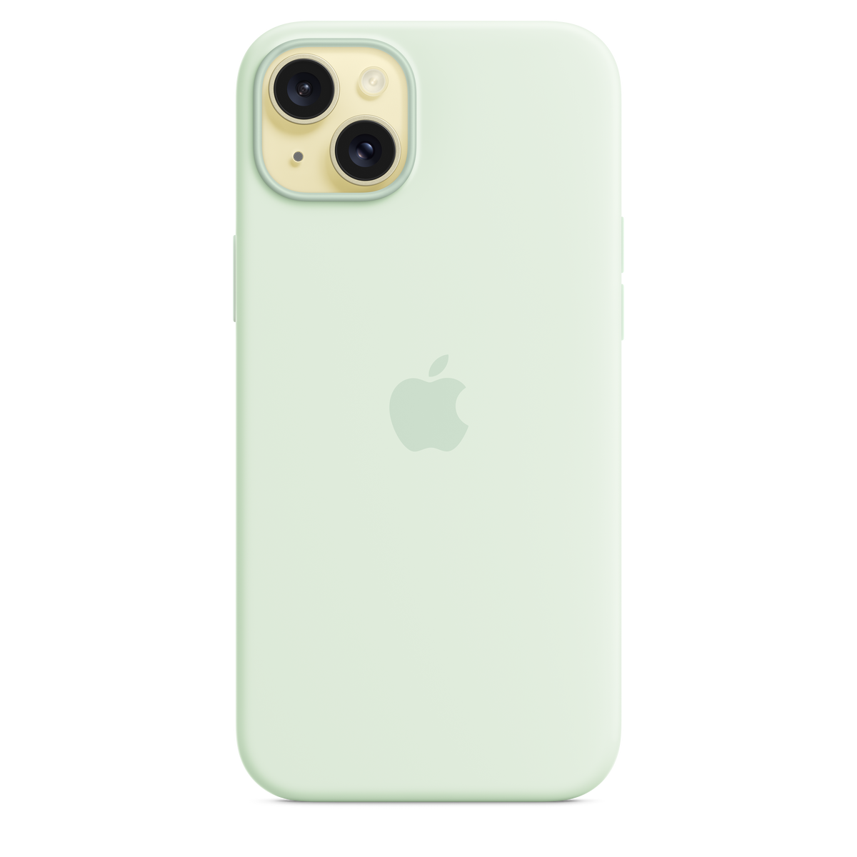 Funda de silicona con MagSafe para el iPhone 15 Plus - Menta suave - Macnificos