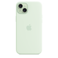 Funda de silicona con MagSafe para el iPhone 15 Plus - Menta suave - Macnificos