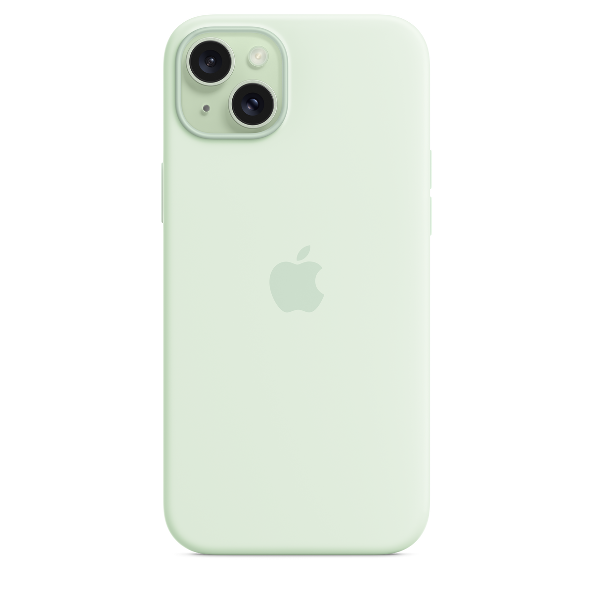 Funda de silicona con MagSafe para el iPhone 15 Plus - Menta suave - Macnificos