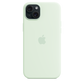 Funda de silicona con MagSafe para el iPhone 15 Plus - Menta suave - Macnificos