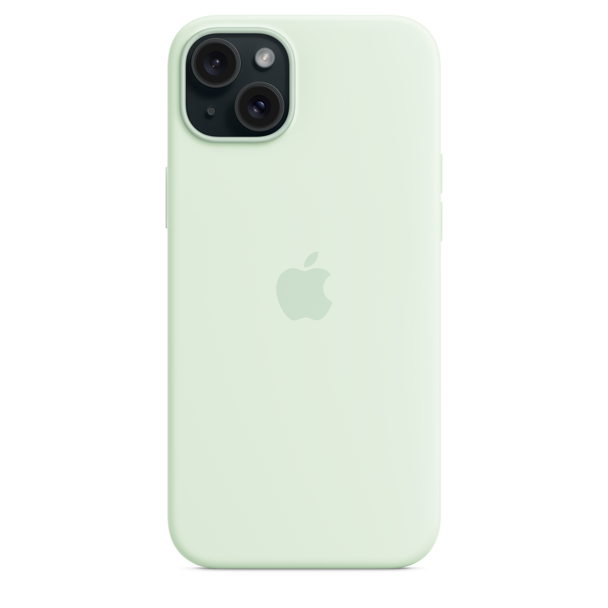 Funda de silicona con MagSafe para el iPhone 15 Plus - Menta suave - Macnificos