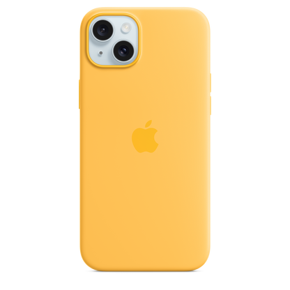Funda de silicona con MagSafe para el iPhone 15 Plus - Amarillo solar - Macnificos