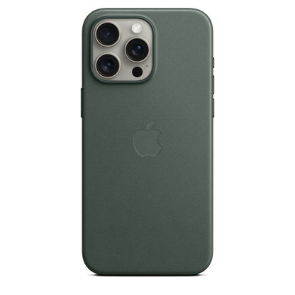 Funda de trenzado fino con MagSafe para el iPhone 15 Pro Max - Verde perenne - Macnificos
