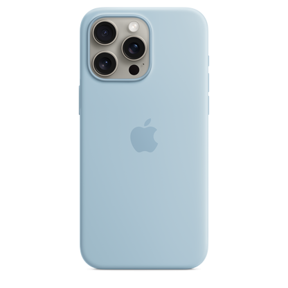 Funda de silicona con MagSafe para el iPhone 15 Pro Max - Azul claro - Macnificos