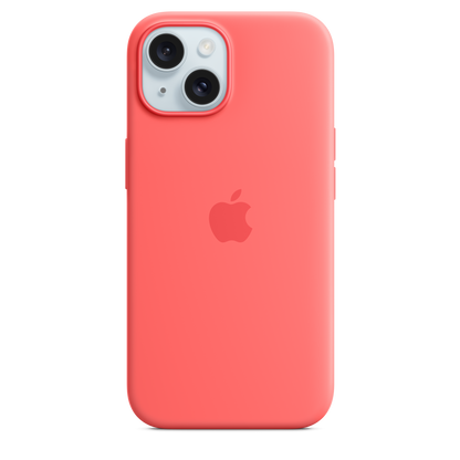Funda de silicona con MagSafe para el iPhone 15 - Guayaba - Macnificos