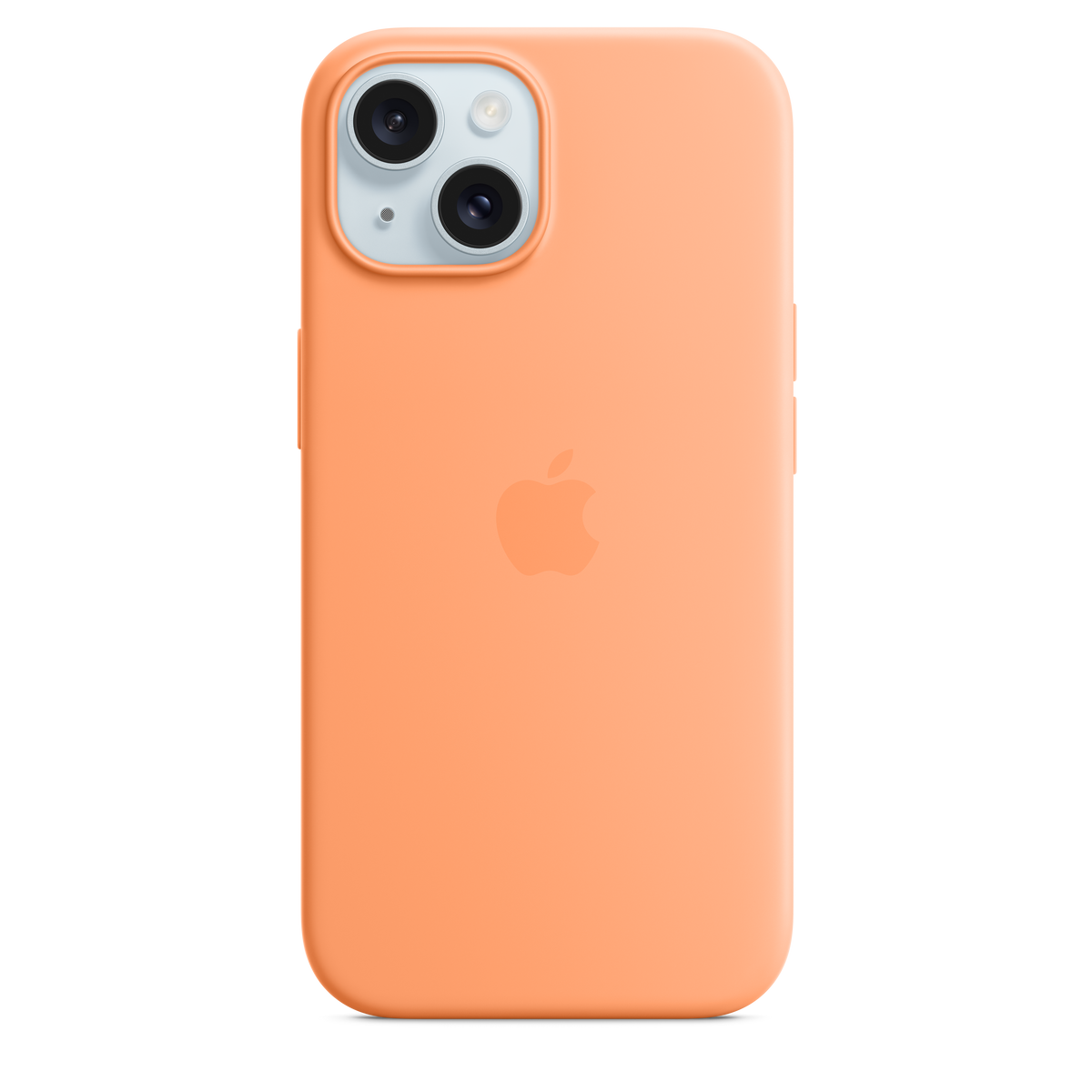 Funda de silicona con MagSafe para el iPhone 15 - Naranja sorbete - Macnificos