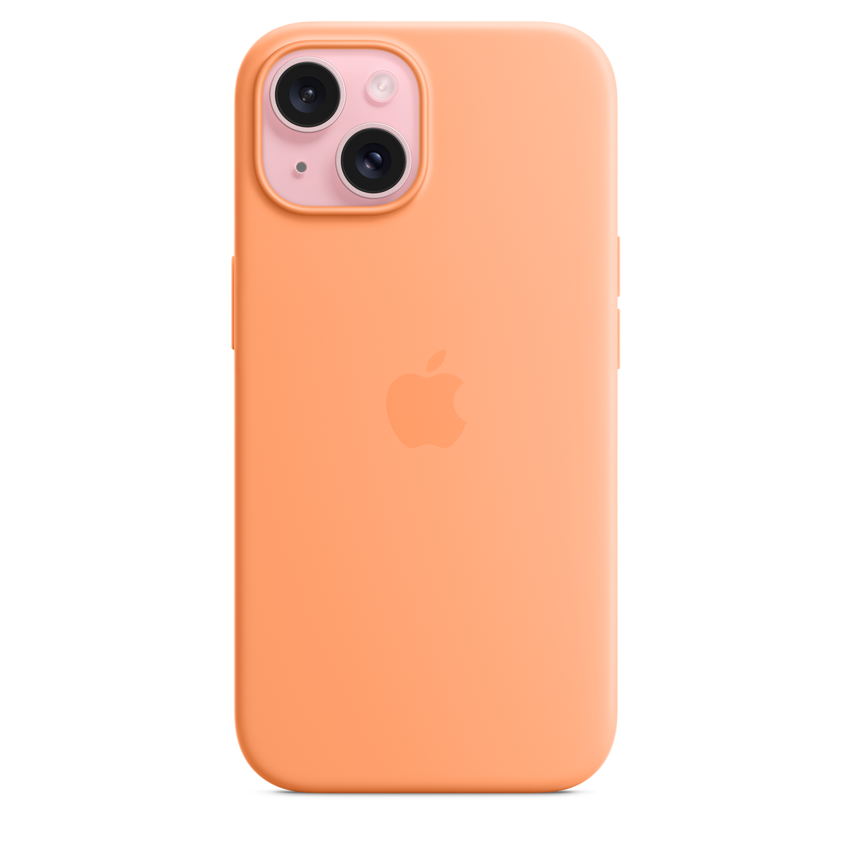 Funda de silicona con MagSafe para el iPhone 15 - Naranja sorbete - Macnificos