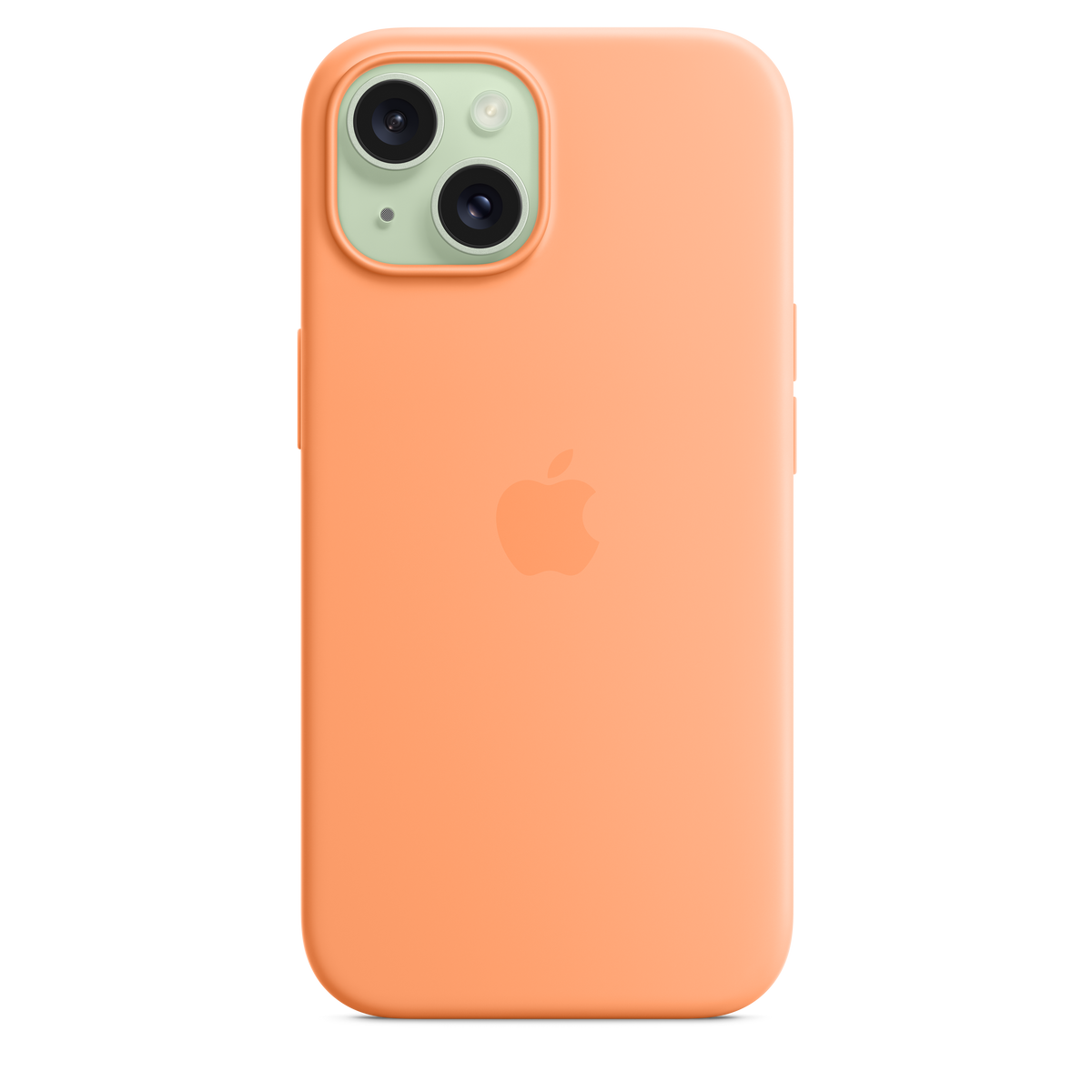 Funda de silicona con MagSafe para el iPhone 15 - Naranja sorbete - Macnificos