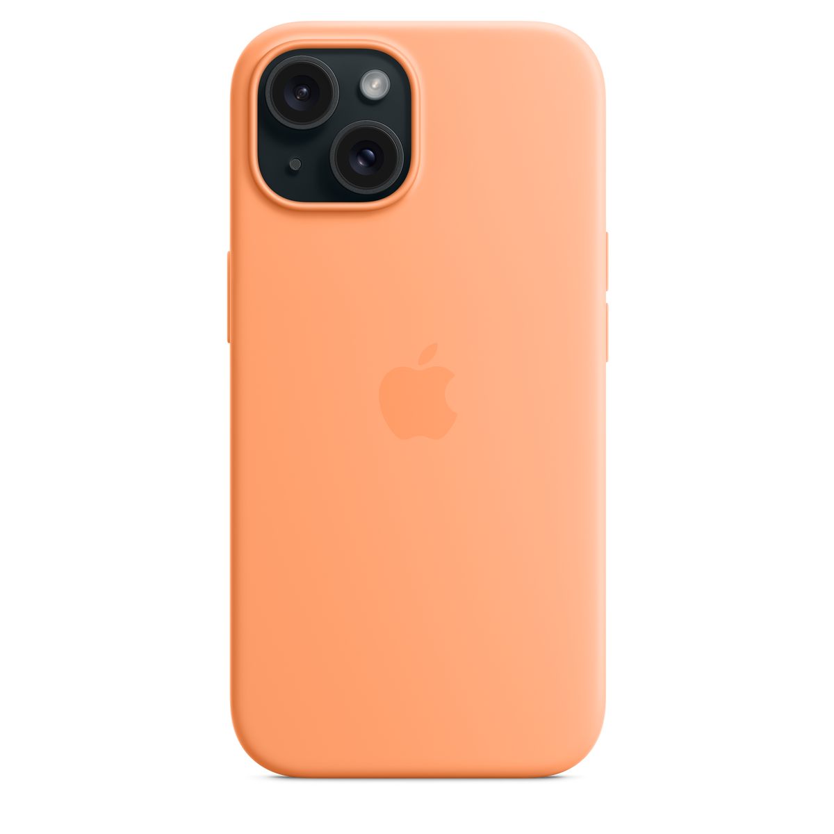 Funda de silicona con MagSafe para el iPhone 15 - Naranja sorbete - Macnificos