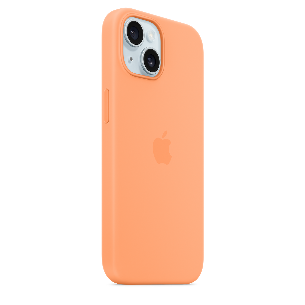 Funda de silicona con MagSafe para el iPhone 15 - Naranja sorbete - Macnificos
