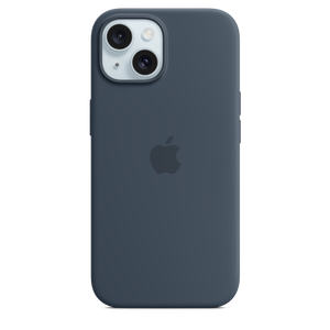 Apple Funda de Silicona MagSafe para iPhone 15 Azul Tempestad