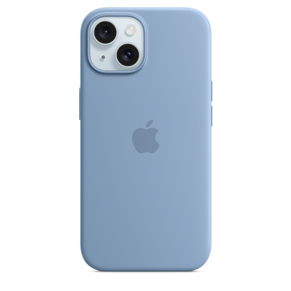 Funda de silicona con MagSafe para el iPhone 15 - Azul invierno - Macnificos