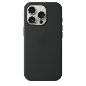 Funda de silicona con MagSafe para el iPhone 16 Pro - Negro