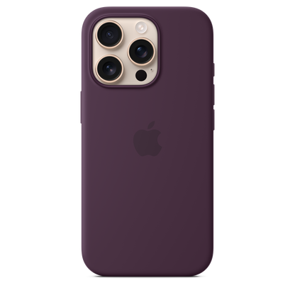 Funda de silicona con MagSafe para el iPhone 16 Pro - Ciruela