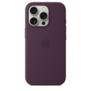 Funda de silicona con MagSafe para el iPhone 16 Pro - Ciruela