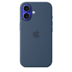 Funda de silicona con MagSafe para el iPhone 16 - Azul denim